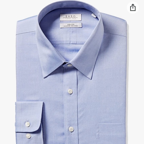 Enro Men's Classic Fit Big-Tall Solid Point Collar Dress Shirt light blue - Picture 1 of 3